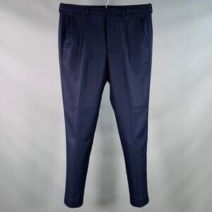 AMI by ALEXANDRE MATTIUSSI Size 34 Navy Wool Tapered Zip Up Dress Pants